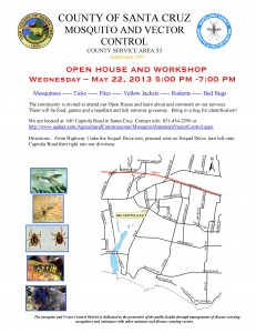 Santa Cruz County Mosquito and Vector Control Open House @ Agricultural Commissioner office