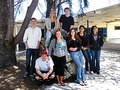 Back row (From Left) Caleb Goatherd, Christina Foster, Graham Delevan. Front row (From Left) Andrew Schmidt, Cassidy Donaldson, Tyler Stewart, Zuleica Rodriguez Hernandez and Gloria Nava Orosco. Soquel-Graduates Leaders Times Publishing Group, Inc. tpgonlinedaily.com