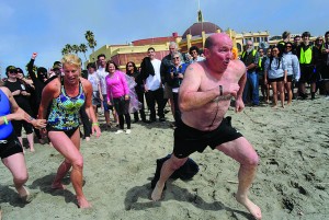 Running at the Boardwalk Beach