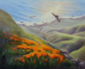 Karin_H._Leonard_Through_the_Eyes_of_the_Condor_Garrapata_State_Park_-_oil_-_24x30