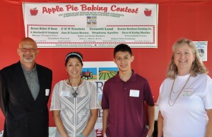 Apple Pie Baking Contest Judges (L-R) Fred Keeley, Patrice Edwards, David Vasquez III and Liz Pollock