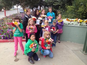 4-H Members at Floral Arranging Activity