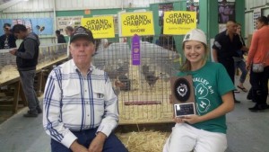 Brittany Belanger with Poultry Judge Terry Reader