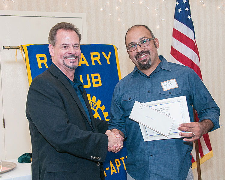 Club President Al DeCamara and Jacob Martinez, Founder & Executive Director, Digital Nest Community Grants Times Publishing Group Inc tpgonlinedaily.com